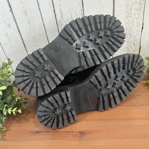 Proenza Schouler Women's Lug Sole Pony Hair Lace Up Boots Size 39 - Picture 9 of 10